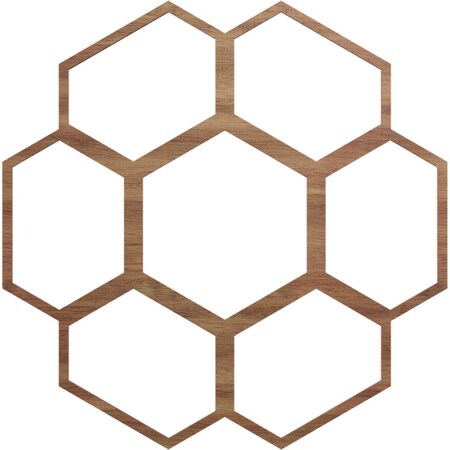 Ekena Millwork Florin Wood Fretwork Pierced Ceiling Medallion, Walnut, 26"OD x 11 1/8"ID x 1/4"T CMWP26X26X0250FOWA